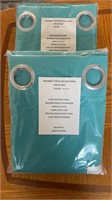 (2) TEAL BLACK OUT PANEL CURTAINS , NIP