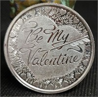 S: 1OZ .999 BE MY VALENTINE SILVER ROUND