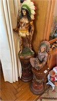 Native American statues (2)- 30 inches h. & 13