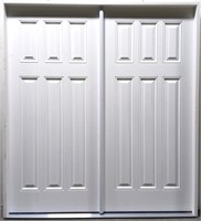 36" Wide Woodgrain Double Shed Door