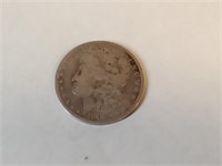 1891 Morgan silver dollar