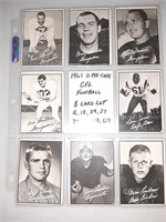Lot of 8 1961 O-Pee-Chee CFL Footbal cards B
