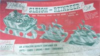 Vintage sleigh and reindeer set , Merry Christmas