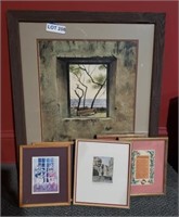 Watercolor Window to the Beach & Misc. Framed Art