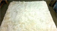 8'x10' Luxe Shag White Area Rug