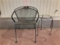 Patio Chair & Plant Stand