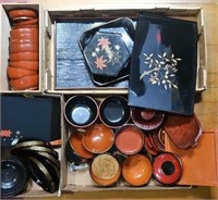 LARGE LOT OF ORIENTAL LACQUERED ITEMS