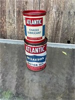 ATLANTIC AVIATION OIL AND LUBE CANS