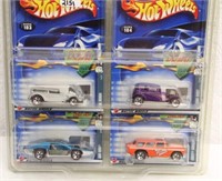 SET OF (4) 2001 HOT WHEELS CARS NEW IN PACKAGE