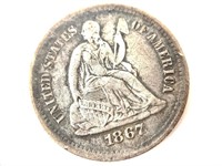 1867-S Seated Half Dime