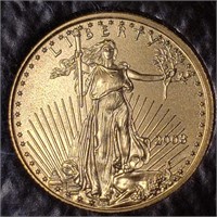 2008 $5 Gold Eagle - 1/10 oz - BU