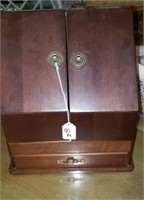 Wooden Box 1 Drawer w/ Hinged Top