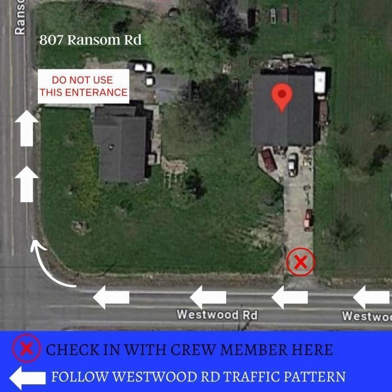 USE WESTWOOD RD DRIVEWAY FOR PICK UP