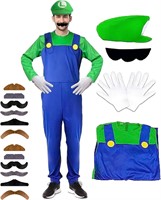 SIZE M Plumber Costume For Adult