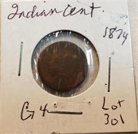 1874 Indain Head Cent G