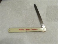 VINTAGE PURITY CHEESE COMPANY FOLDING KNIFE 6"