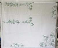 Hand Stitched Clover Table Cloth 68" x 104"