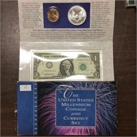 2000 US MILLENIUM COIN AND CURRENCY SET OGP