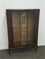 Vintage English Mahogany Curio Cabinet