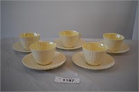Beleek Tea Set, cups, saucers