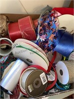 2 box lot of ribbon and gift bags