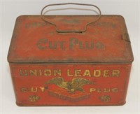 Vintage Union Leader Cut Plug Tobacco Tin