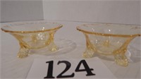 PAIR OF HEISEY NUT BOWLS 3 IN