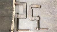 ASSORTED LARGE C-CLAMPS