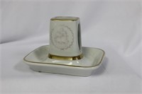 A Porcelain Match Holder by Hall