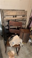Wooden Showcase Chair and Pallets
