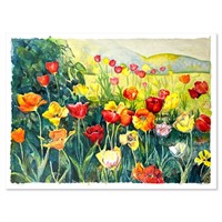 Perla Fox, "Tulips" Hand Signed Limited Edition Se
