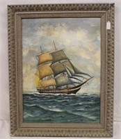 Ted Christensen Oil on Canvas Seascape Painting
