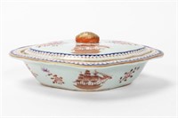 19TH C. CHINESE EXPORT PORCELAIN COVERED DISH