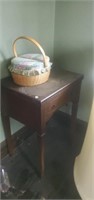 Sewing machine table and basket of sewing