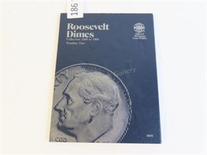 Roosevelt Dime Book, No 1, 41 Coins, 1946-1964