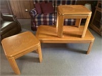 Coffee table and pair of end tables set