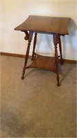 Oak Parlor Table, twisted rope leg design