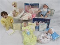 6 BOXED DOLL LOT: