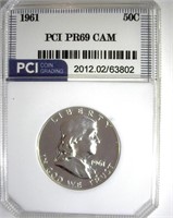 1961 Franklin PR69 CAM LISTS $2850