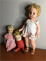 Vintage Mattel Talking Doll & 2' Tall Plastic Doll