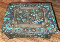 Antique Chinese Silver Enamel Trinket Box