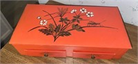 MCM Floral/Grasshopper Cardboard Jewelry Box