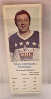 Tony Esposito tall boy hockey card