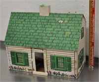 Vintage wood & pressed board doll house