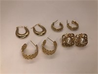 4 pairs unmarked earrings