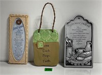 Vtg Home Wall Decor Prayers Affirmations