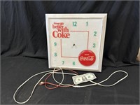 Coca-Cola Advertisement Clock - Lights Up