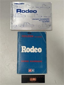 2 x Holden Rodeo KB Series Owners Handbooks