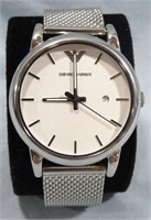 EMPORIO ARMANI CLASSIC MENS STAINLESS STEEL WATCH