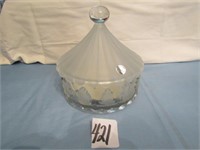 GOEBEL CRYTAL LIDDED DISH WEST GERMANY W/ TAG